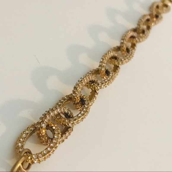 J CREW | Pavé Encrusted Gold Links - Picture 8 of 11